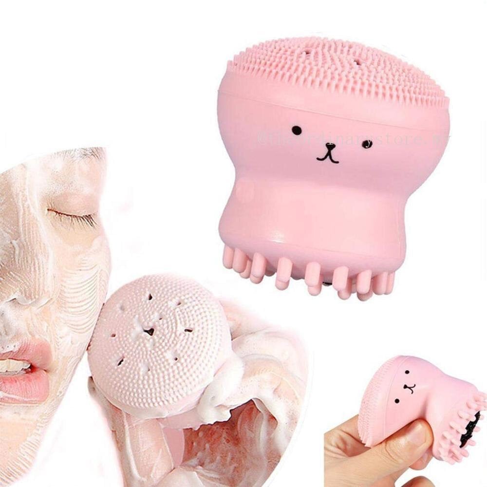 Picture of RetailCare® Small Octopus Shape Silicone Face Cleansing Brush Facial Cleanser Pore Exfoliator Massage Wash Brush Skin Care Tool, 2 Pcs