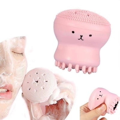 Picture of RetailCare® Small Octopus Shape Silicone Face Cleansing Brush Facial Cleanser Pore Exfoliator Massage Wash Brush Skin Care Tool, 2 Pcs