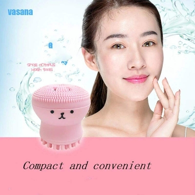 Picture of RetailCare® Small Octopus Shape Silicone Face Cleansing Brush Facial Cleanser Pore Exfoliator Massage Wash Brush Skin Care Tool, 2 Pcs