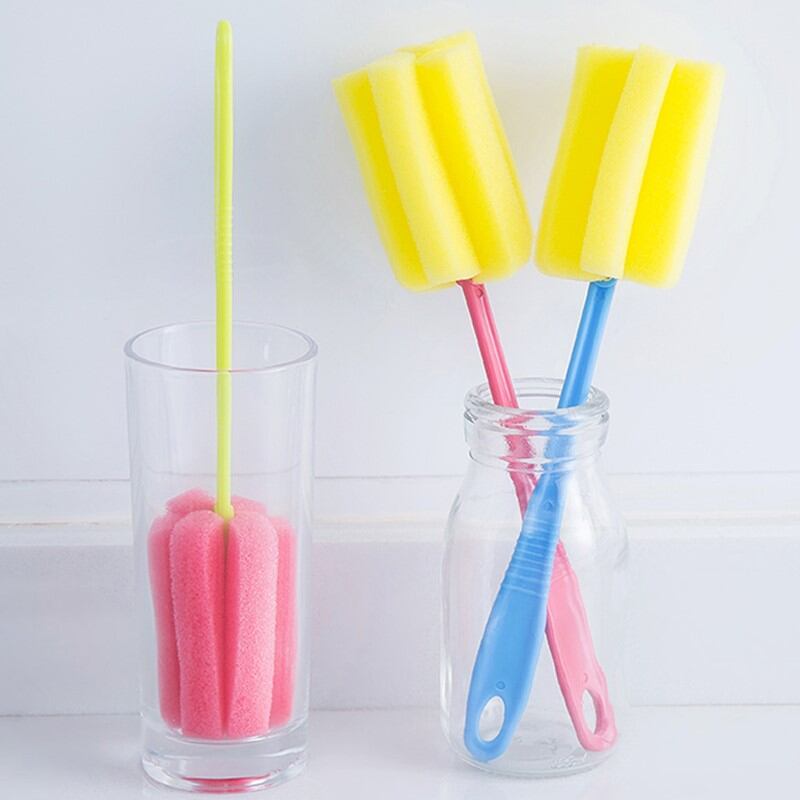 Picture of Cleaning Brushes Kitchen Cleaning Tool Sponge Brush for Wineglass Bottle Coffe Tea Glass Cup Long Handle Brush(Random)