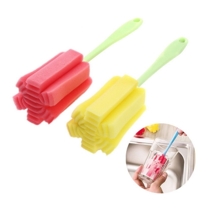 Picture of Cleaning Brushes Kitchen Cleaning Tool Sponge Brush for Wineglass Bottle Coffe Tea Glass Cup Long Handle Brush(Random)