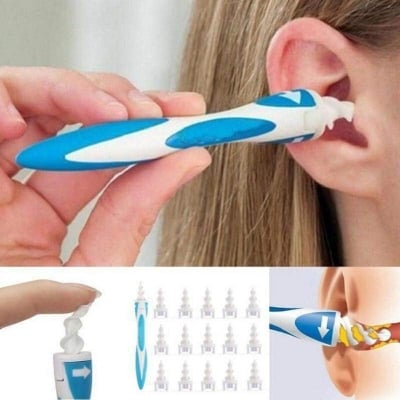 Picture of Ear wax Remover Ear wax Removal  Earwax Removal Tool  Silicone Soft Twist Spiral Smart Earwax Kit 16 Pcs Replacement Heads Suitable for Adult & Kids