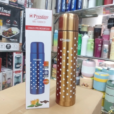 Picture of 1L Double Wall Flask - Stainless Steel, BPA-Free, Leak-Proof, Dishwasher Safe, Stylish Design, Retains Hot or Cold Temperature for 24 Hours, Great for Office, Travel, and Everyday Use-Multicolor