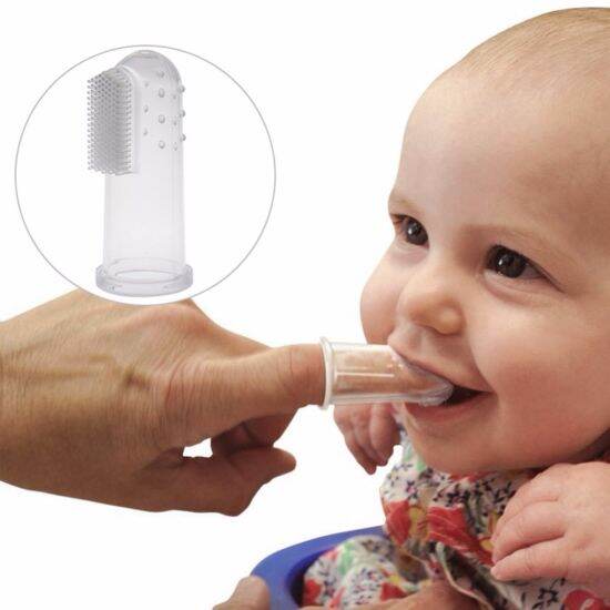 Picture of Silicone Baby Finger Tooth Brush | Baby Finger Toothbrush Reusable Silicon Made Food Grade Quality | Hygiene Great Massaging & Easy Cleaning (Pack Of 4 Pcs)