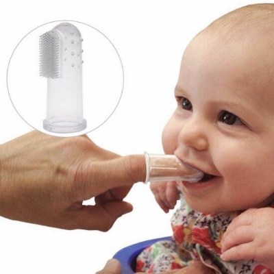 Picture of Silicone Baby Finger Tooth Brush | Baby Finger Toothbrush Reusable Silicon Made Food Grade Quality | Hygiene Great Massaging & Easy Cleaning (Pack Of 4 Pcs)