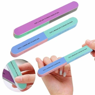Picture of Professional Nail File Six-Sided Polishing Sandpaper Sanding Blocks Board Nail Buffer 7-in-1 Nail Buffer Manicure Tool for Nail Grooming Styling Nail Care Manicure Polisher KOKSI (1 Pcs)