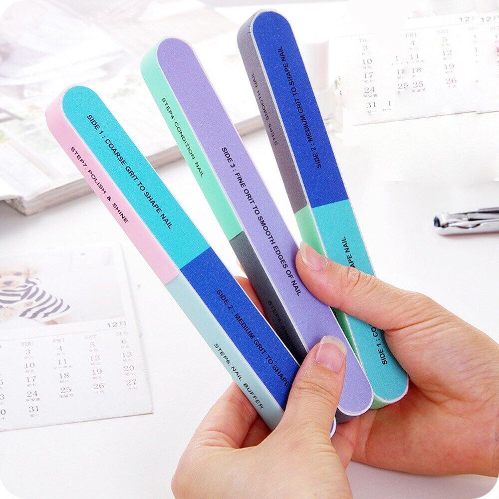 Picture of Professional Nail File Six-Sided Polishing Sandpaper Sanding Blocks Board Nail Buffer 7-in-1 Nail Buffer Manicure Tool for Nail Grooming Styling Nail Care Manicure Polisher KOKSI (1 Pcs)