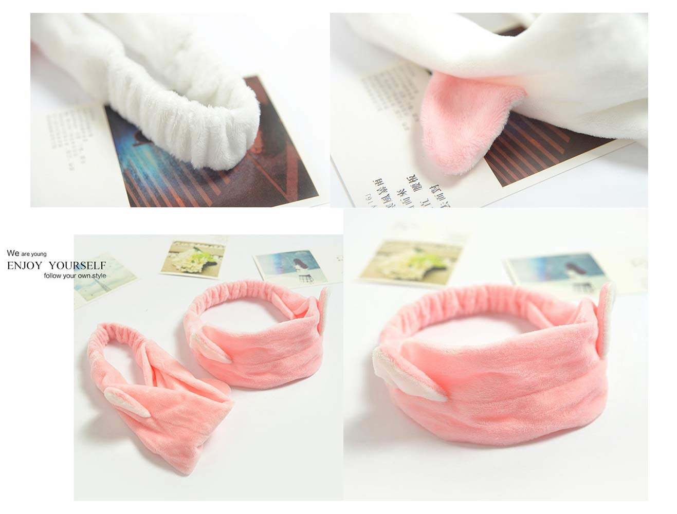 Picture of Dreamlover Spa Headband for Washing Face, Makeup Headband, Skin Care Headband, Cat Ears Headband for Facial, Christmas Stocking Stuffers for Teen Girls