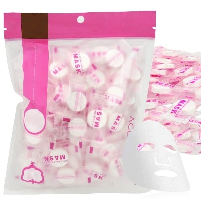 Picture of RetailCare DIY30pcs Compressed Facial Mask Grain Skin Care Dry SheetMask Paper Natural Face CottonMask Sheet With Free Mask Bowl