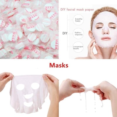 Picture of RetailCare DIY30pcs Compressed Facial Mask Grain Skin Care Dry SheetMask Paper Natural Face CottonMask Sheet With Free Mask Bowl