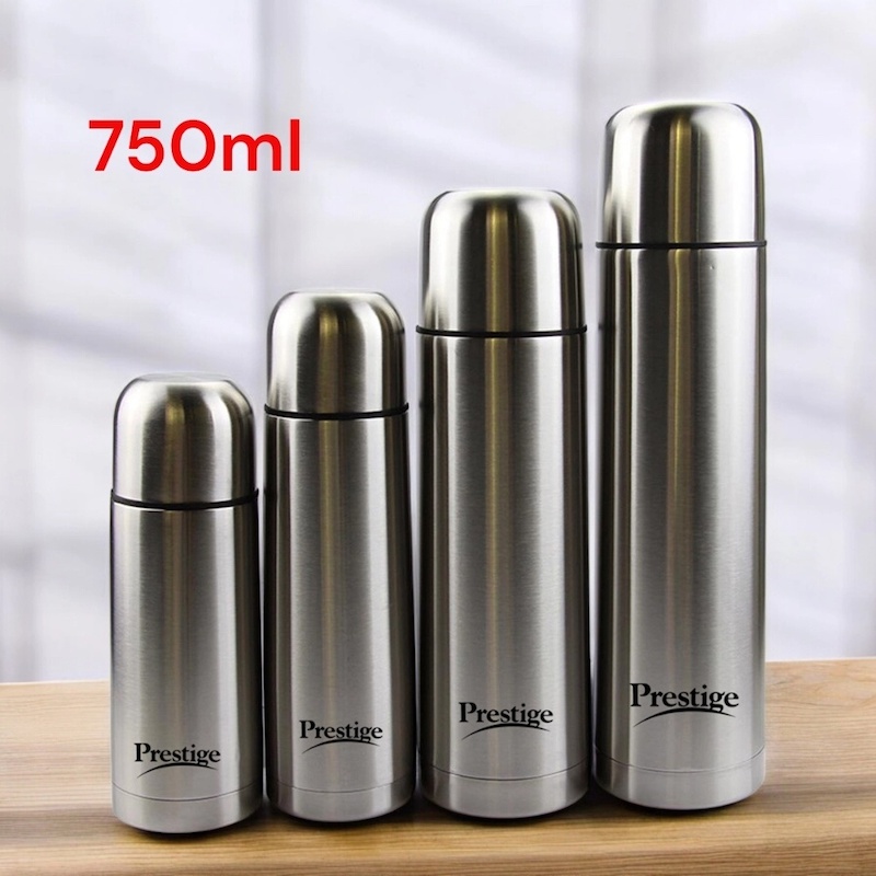 Picture of Silver Prestige Vacuum Flask - Stainless Steel Insulated Bottle, 750ml, Perfect for Travel, Office, or Home Use-Silver