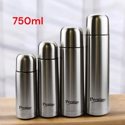 Picture of Silver Prestige Vacuum Flask - Stainless Steel Insulated Bottle, 750ml, Perfect for Travel, Office, or Home Use-Silver