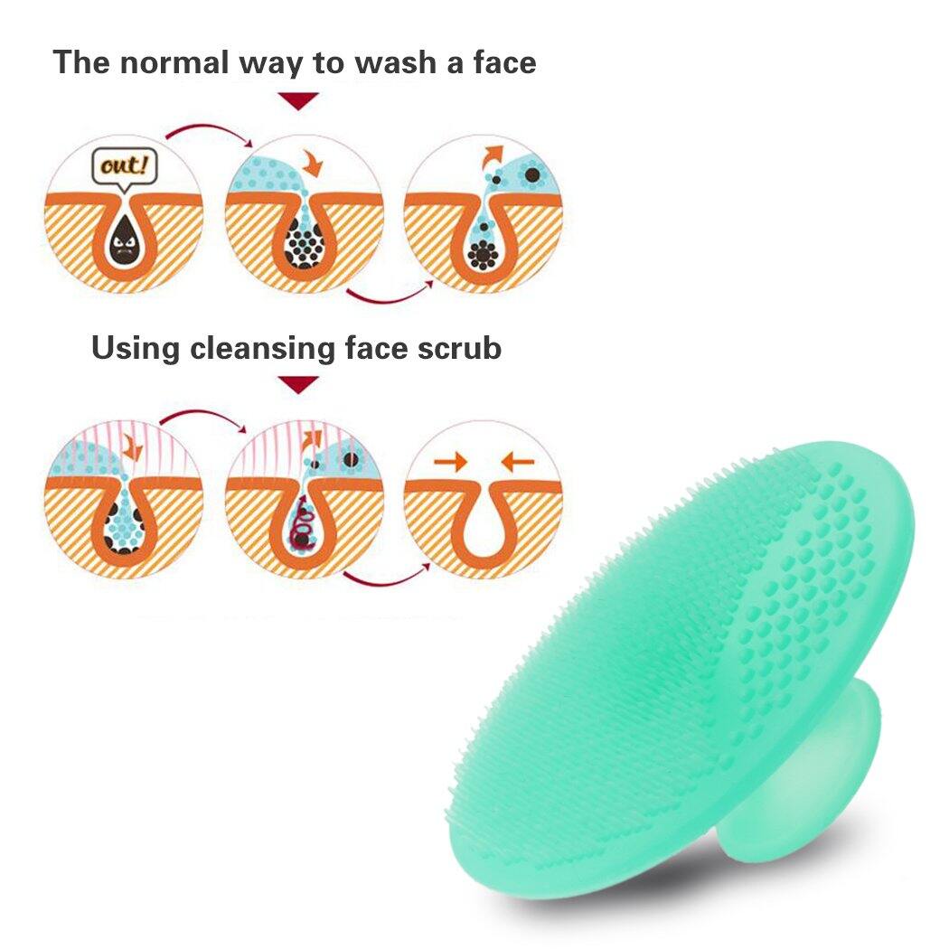 Picture of 3PCS Silicone Exfoliating Lip Brush 2 in 1 Double-Sided Soft Silicone Lip Brush & and 2PCS Silicone Facial Cleaning Brushes Pad for Smoother and Fuller Lip Appearance Cleanning Blackhead