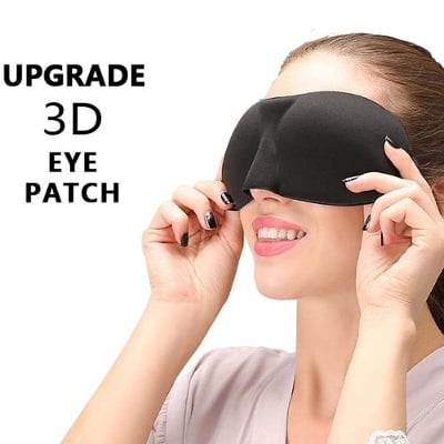 Picture of 3D Sleep Mask Relax Sleeping Eye Mask Shade Cover Adjust Blindfold Sleep Aid Eye Mask Portable Soft Blindfold Travel Eyepatch