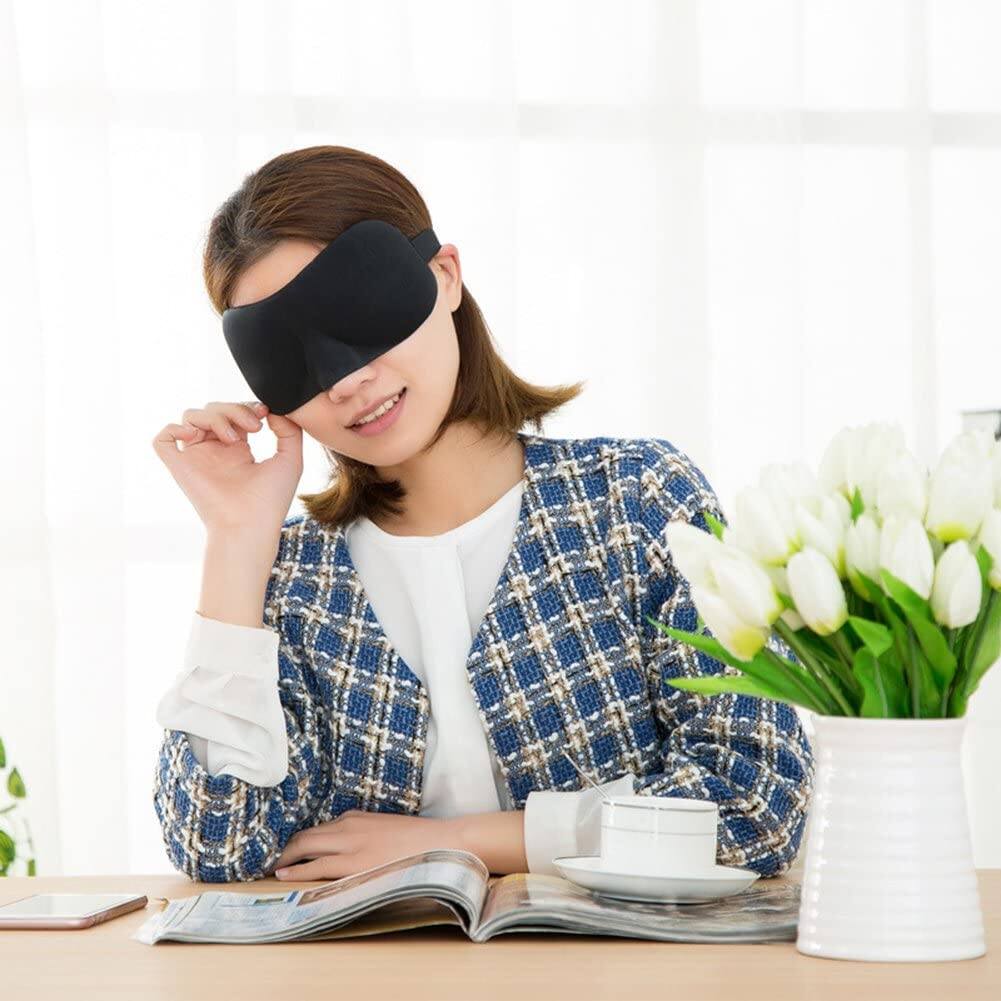 Picture of 3D Sleep Mask Relax Sleeping Eye Mask Shade Cover Adjust Blindfold Sleep Aid Eye Mask Portable Soft Blindfold Travel Eyepatch