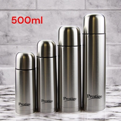 Picture of 500ml Prestige Vacuum Flask - Stainless Steel Insulated Bottle, Sleek Silver, Ideal for Travel or Everyday Use-Silver