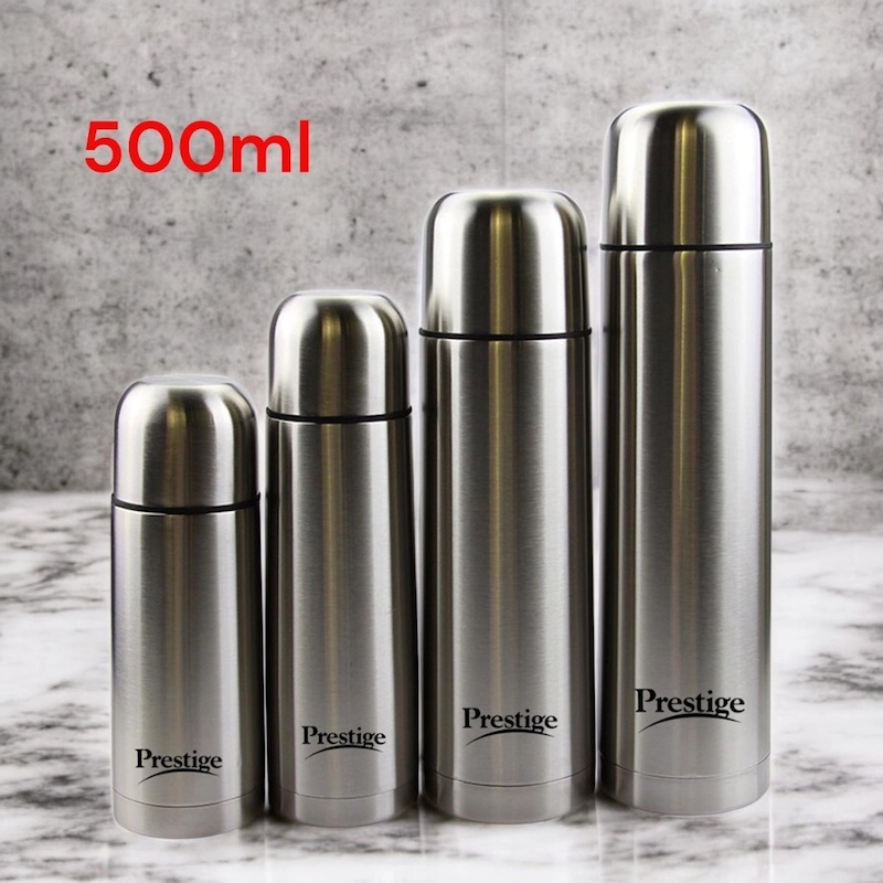 Picture of 500ml Prestige Vacuum Flask - Stainless Steel Insulated Bottle, Sleek Silver, Ideal for Travel or Everyday Use-Silver