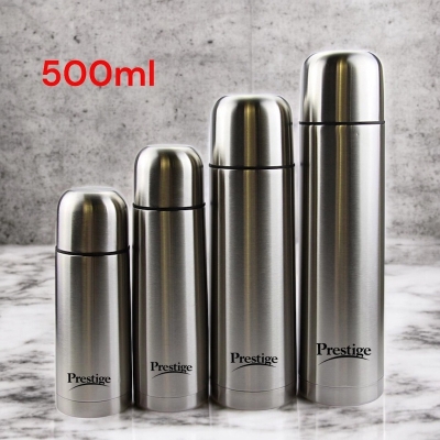 Picture of 500ml Prestige Vacuum Flask - Stainless Steel Insulated Bottle, Sleek Silver, Ideal for Travel or Everyday Use-Silver