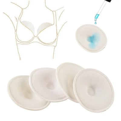 Picture of 4 Pcs Anti-overflow Nursing Bra Pad Anti Overflow Breast Pads Maternity Women Nursing Bra Washable Breast Pad