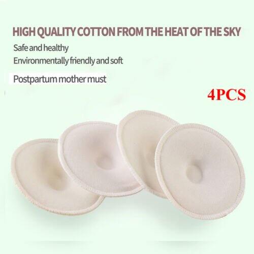 Picture of 4 Pcs Anti-overflow Nursing Bra Pad Anti Overflow Breast Pads Maternity Women Nursing Bra Washable Breast Pad