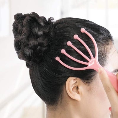 Picture of Retail Care Head Massager Claw, Plastic Handheld Scalp Massager Hair Growth Head Scratcher Stress Relief Deep Relaxation for Home SPA Office Travel Use