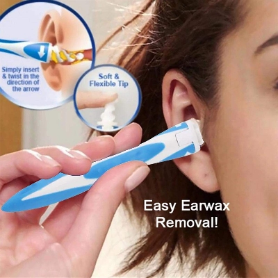 Picture of Ear Wax Removal Tool Ear Cleaner With Soft Silicone 16 Replacement Tips Spiral Earwax Remover Ears Cleaning Cares Health Tools
