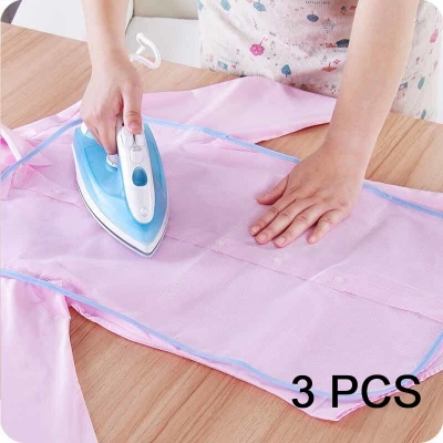 Picture of 3 PCS Protective Ironing Scorch-Saving Mesh Pressing Pad Mesh Cloth, No Melt Pressing Cloth for Easy Ironing and Protectio