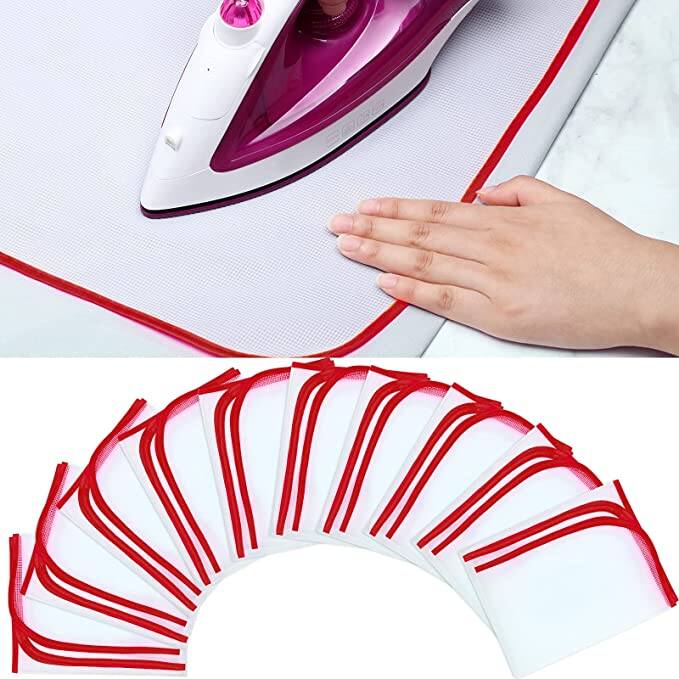 Picture of 3 PCS Protective Ironing Scorch-Saving Mesh Pressing Pad Mesh Cloth, No Melt Pressing Cloth for Easy Ironing and Protectio