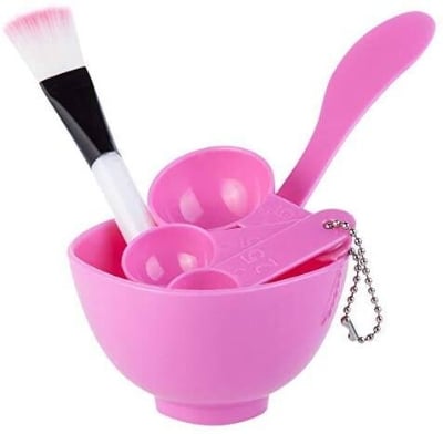 Picture of Retail Care 6 Pcs Set DIY Facial Face Mask Bleach Bowl Brush, Spoon, Stick Kit Facial Tools Mixing Bowl For Women Girls