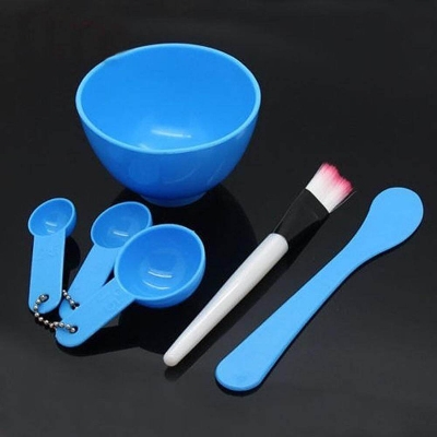 Picture of Retail Care 6 Pcs Set DIY Facial Face Mask Bleach Bowl Brush, Spoon, Stick Kit Facial Tools Mixing Bowl For Women Girls