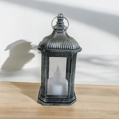 Picture of  14cm LED Lantern - Battery Operated Christmas Wind Lamp | Multi-Color ABS Plastic for Ramadan Kareem and Festive Lighting -Multicolor