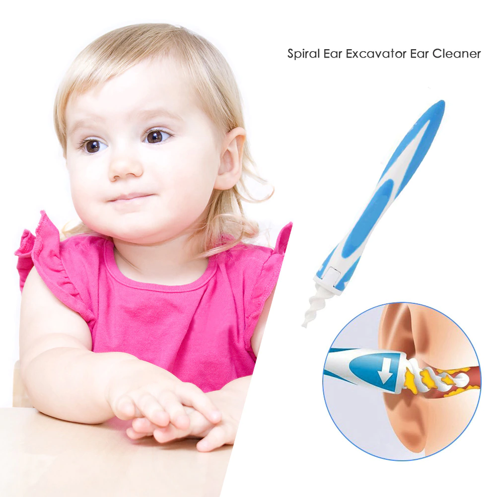 Picture of Retail Care Ear Wax Removal Ear Cleaner Earwax Remover Spiral Soft Silicone Safe Upgraded Smart Earwax Removal Tool Swab Kit with 16 Replacement Tips for Adults and Kids