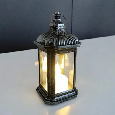 Picture of  14cm Battery-Powered Christmas Lantern - Multi-Color Lighted Wind Lamp | Ideal for Ramadan Kareem and Holiday Decorations -Multicolor
