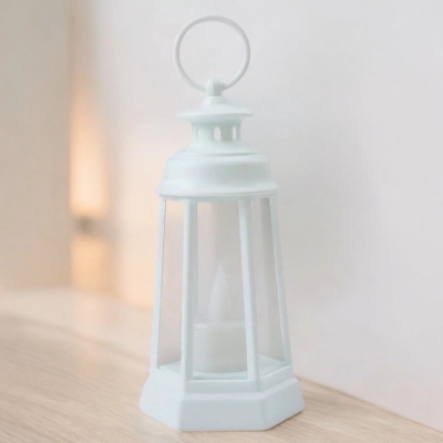 Picture of  17cm LED Lantern with Flameless Candle Light - Multi-Color ABS Plastic for Ramadan Kareem, Table Decoration, and Room Lighting | Battery-Powered -Multicolor