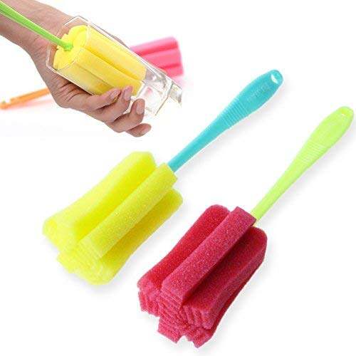 Picture of Retai;lCare® 1PC Kitchen Cleaning Tool Sponge Brush for Wineglass Bottle Coffe Glass Cup (Random Color)