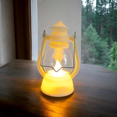 Picture of  Battery-Powered Retro LED Lantern - 12cm Multi-Color Oil Lamp for Halloween, Ramadan, and Festive Decorations -Multicolor
