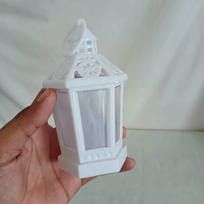 Picture of  LED Lantern Wind Light for Ramadan - 14cm Multi-Color ABS Plastic Candle Lamp | Ideal for Islamic Decorations and Home Lighting -Multicolor