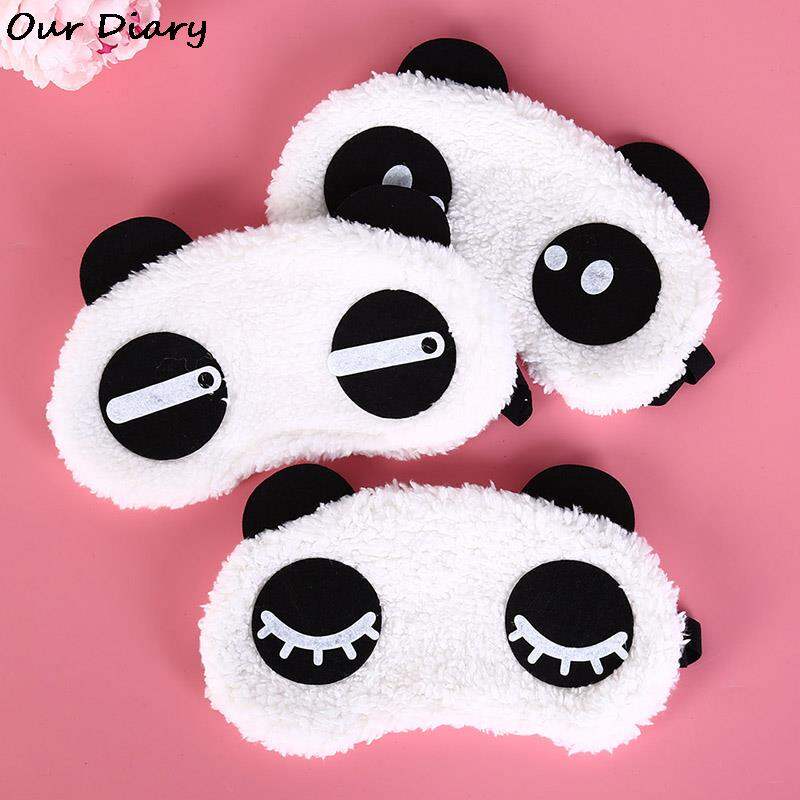 Picture of Retail Care Panda Sleep Masks, Eye Mask Eyeshade Eyepatch Soft Sleep Masks Lovely Panda Travel Sleeping Blindfold Nap Cover, Different Looks