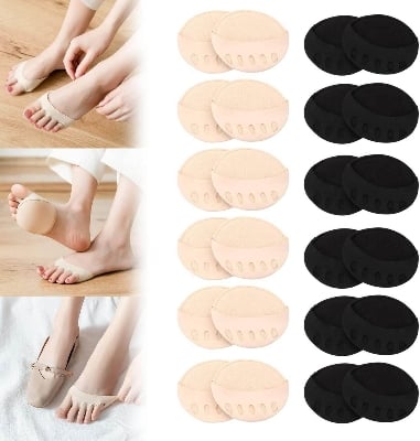Picture of Metatarsal Pads Ball of Foot Cushions Forefoot Pads Fabric Forefoot Pads Foot Pads for Pain Relief High Heel Toe Pads Women High Heels Invisible Socks Men Sponge Cushion Socks