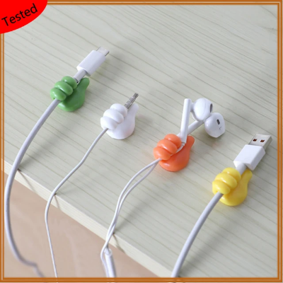 Picture of 10 Pcs Adhesive Thumb Cable Clip Key Hook Wall Hangers Earphone Cable Organizer Holder Desktop Cord Wire Clips Keeper Multi-Function