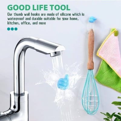 Picture of 10 Pcs Adhesive Thumb Cable Clip Key Hook Wall Hangers Earphone Cable Organizer Holder Desktop Cord Wire Clips Keeper Multi-Function