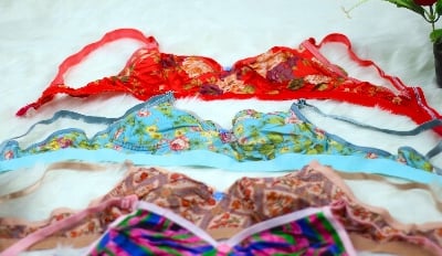 Picture of 1pcs Cotton stylish  Bra Non-Padded Bra Floral Print Bra for Women Girls Everyday Bra  Multicolor