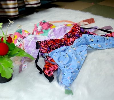 Picture of 4 Pack Cotton Spandex Non Padded Printed Everyday Bras for Women and Girls
