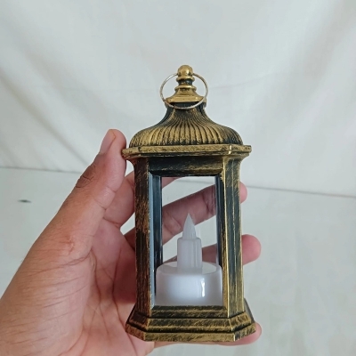 Picture of  Small 14cm Battery-Powered Lantern - Multi-Color Christmas Wind Lamp | Ideal for Ramadan Kareem and Festive Room Decor -Multicolor