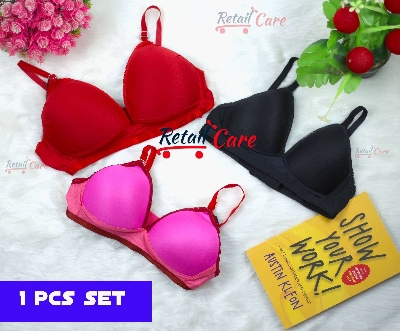 Picture of 1 PCS Daily Use Soft Padded and Skin Friendly Bra for Women's Soft Multi Color Foam Push Up Bra For Girls And Women and gimrls