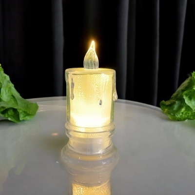 Picture of  9cm Multi-Color Crystal LED Candle Light - ABS Plastic Tea Light for Ramadan Kareem, Weddings, and Birthday Parties | Battery-Powered for Home Decor -Multicolor