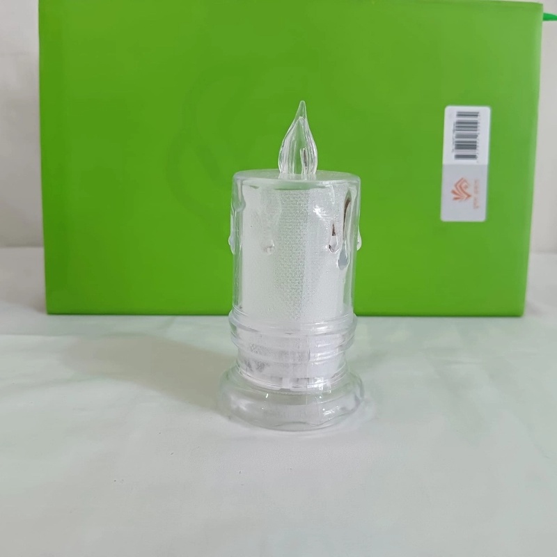Picture of  9cm Multi-Color Crystal LED Candle Light - ABS Plastic Tea Light for Ramadan Kareem, Weddings, and Birthday Parties | Battery-Powered for Home Decor -Multicolor