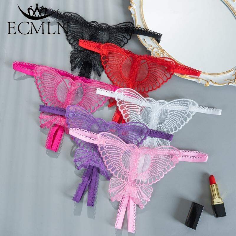 Picture of Women Butterfly Panties Lace Thongs Panties G-String Underwear Luxury Butterfly Hollow Panties for Girls &Women