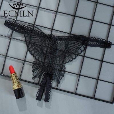 Picture of Women Butterfly Panties Lace Thongs Panties G-String Underwear Luxury Butterfly Hollow Panties for Girls &Women