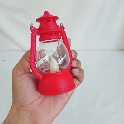 Picture of  Small Halloween Retro Lantern - 12cm Multi-Color LED Oil Lamp for Ramadan Decoration, Christmas Gifts, and Birthday Parties -Multicolor